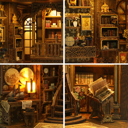 Antique Book Collection Room Book Nook | Robertdiy DIY Miniature Kit