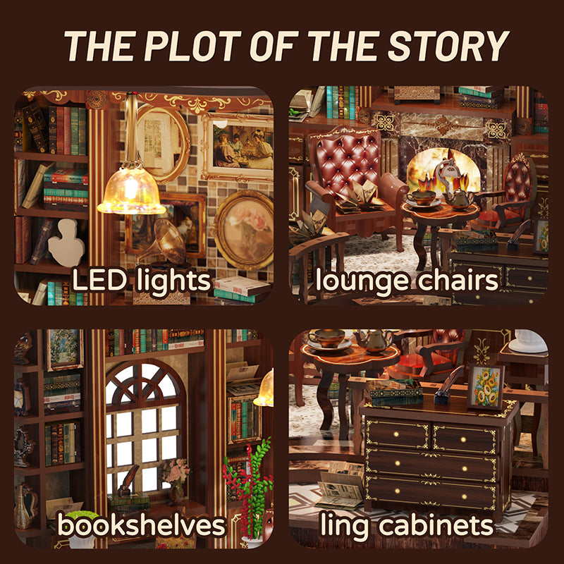 Left Bank Study Room DIY Miniature House Kit