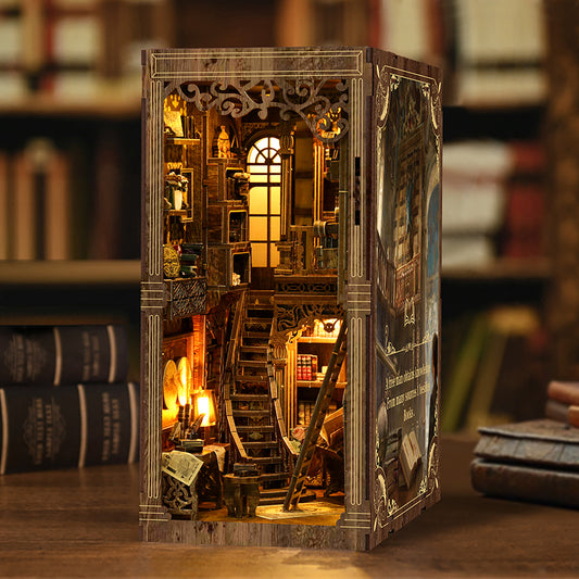 Antique Book Collection Room Book Nook | Robertdiy DIY Miniature Kit