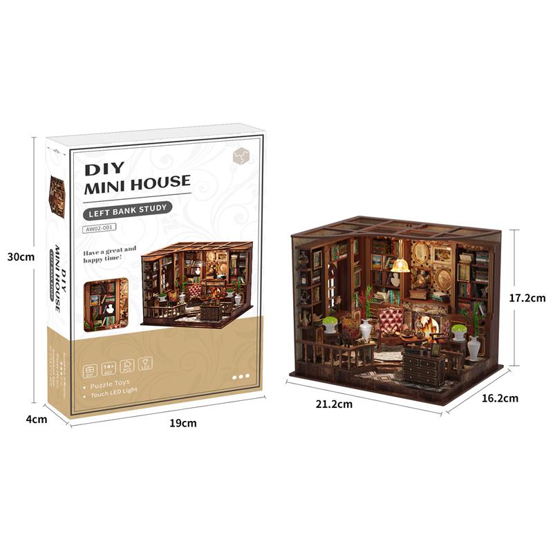 Left Bank Study Room DIY Miniature House Kit