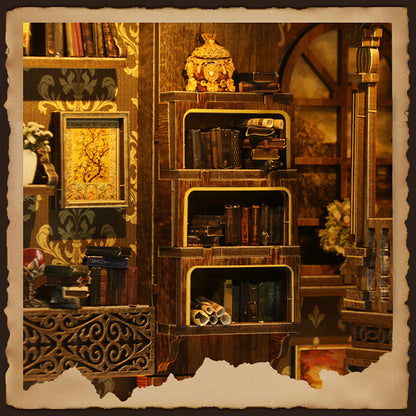 Antique Book Collection Room Book Nook | Robertdiy DIY Miniature Kit