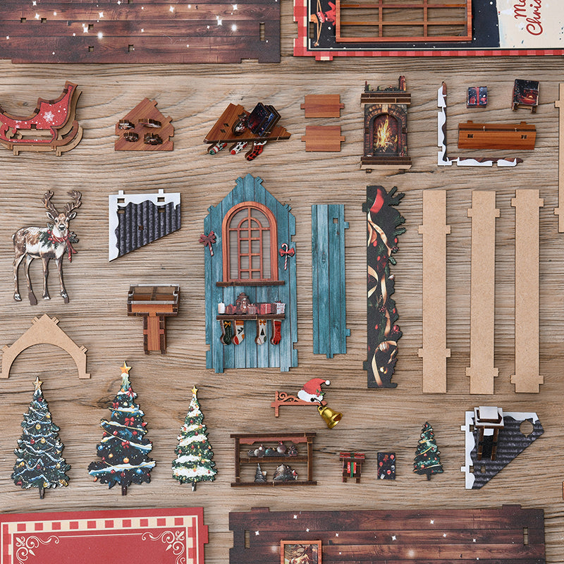 Snow Realm Wei Pavilion DIY Book Nook Wooden Miniature Model Kits