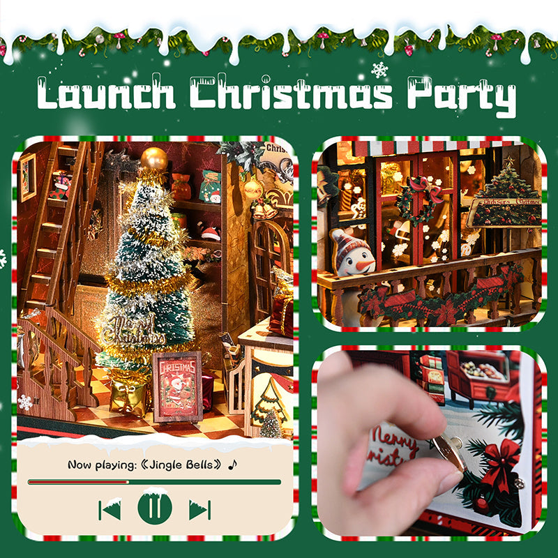 DIY Christmas Shop Creative 3D Book Stand