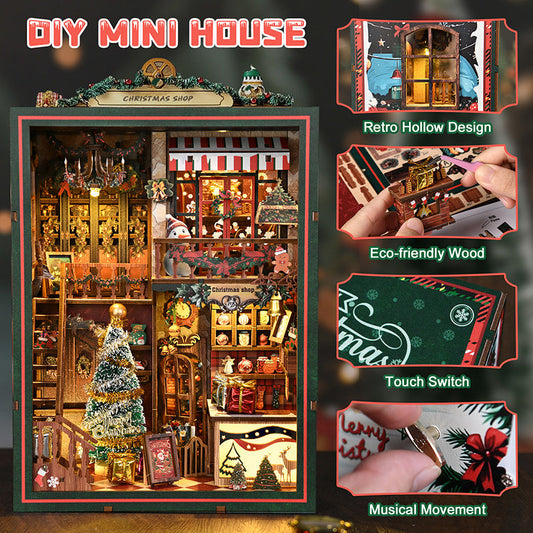 DIY Christmas Shop Creative 3D Book Stand