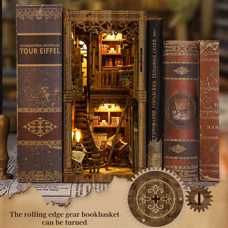 Antique Book Collection Room Book Nook | Robertdiy DIY Miniature Kit