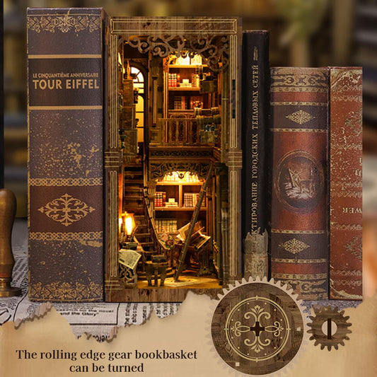 Antique Book Collection Room Book Nook | Robertdiy DIY Miniature Kit